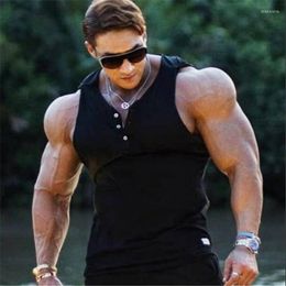 Men's Hoodies 2022 Mens Sleeveless Fashion Pullover Leisure Coat Gyms Fitness Bodybuilding Sweatshirt Male Sportswear Clothing