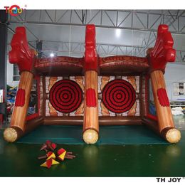 Games & activities Interactive Competition Inflatable Axe Throwing Games Carnival Sports Athletic Target Shoot Throw Toss Dart Sticky Cage
