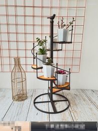 Kitchen Storage Northern Europe Contemporary Iron Art Rotates Stair Small Plant To Put Receive Wear Household Adornment Artwork