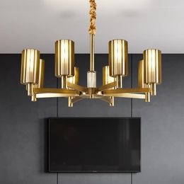 Pendant Lamps Postmodern Light Luxury Exquisite Chandelier Atmosphere Living Room Dining Bedroom Large Apartment Duplex Floor