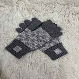 暖かいニット冬男性のための5本の指の手袋カップルの生徒は暖かい指のミトンソフト2022