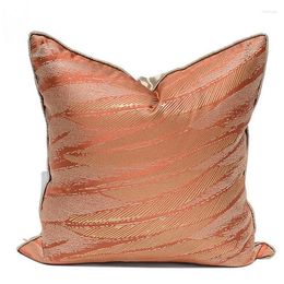 Pillow Home Throw Cover Embroidered Luxurious Artistic Orange Grey Abstract Geometric High End Sofa Case 45 45/50 50CM
