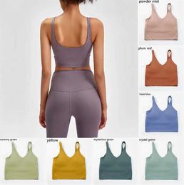 Camisoles Tanks Yoga Align Sports Bra Gym Clothes Womens Underwears Camis Shockproof Running fashion icon Fitness Workout U Back Sexy Padded Tops Vest sgfgd