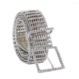 Belts 2022 Full Diamond Ladies Luxury Women's Ten Rows Of Rhinestone Waist Chain Belt Drill Casual Pants