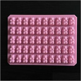 Cake Tools Cake Tools Practical Cute Gummy Bear 50 Cavity Sile Tray Make Chocolate Candy Ice Jelly Mould Diy Children Drop Delivery H Dhjf4