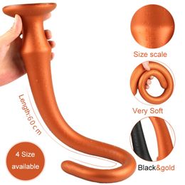 Anal Toys Super Long Silicone Butt Plug Dildo Anus Masturbator Dilator Prostate Massage Adult Sex For Men Woman Gay 221121