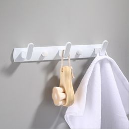 Hooks Rails Black White Robe Bathroom Kitchen Towels Bag Hat Wall Mounted Clothes Coat Rack Hanger Home Balcony Hardware 221121