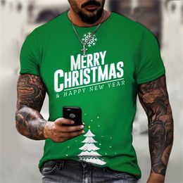 New 3D Print Causal Clothing Christmas Pattern Fashion Men Women T-shirt Plus Size Size S-7XL 033