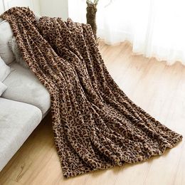 Classic Leopard Pattern Blanket Trend Cosy Cover Blankets Bedroom Sofa Upholstery Blanket