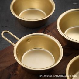 Dinnerware Sets Bowl Korean Restaurant Small Yellow Wine Aluminium With Handle