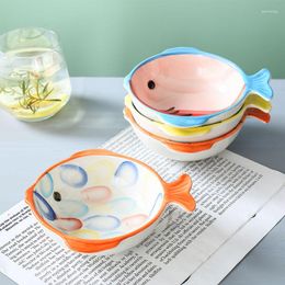 Plates Japanese Cute Cartoon Bowl Children's Small Home Creative Breakfast Baking Steamed Egg Dessert Plate