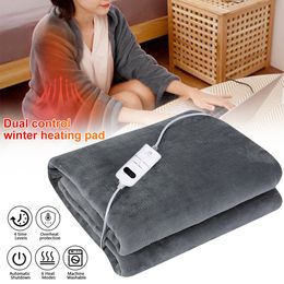 Electric Blanket 150x65cm 220V110V Heated Throw Flannel Mattress 2 Heat Settings with Switch Winter Body Warmer 221119