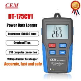 CEM DT-175CV1 DT-176CV2 AC Voltage and Current Recorder USB Interface of Power Data Recorder Dual Display Recording Card