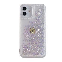 Quicksand Mobile Phone Cases Rhinestone Apple Original Liquid Silicone Case For IPhone14 13 12 pro max 11 pro plus Shockproof Transparent Protective Cover Soft