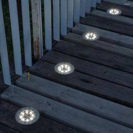 Solar Underground Light Metal Outdoor Waterproof Walkway Pathway Buried Lamp Garden Lighting Fixture