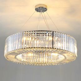 Pendant Lamps Design El Lobby Crystal Chandelier Modern Lighting AC110V 220V Lustre Dinning Room Living Light Fixtures