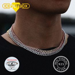 Anhänger Halsketten Luxus 6mm S925 Sterling Silber Iced Out Diamant Hip Hop Cuban Link Kette Miami Halskette Frauen Männer feine Schmuck Geschenk 221119