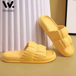 Soft Sole Cloud Slippers Summer Beach Thick Platform Slipper Sandals Women Korean Eva Slippers for Home Flip Flops Woman J220716