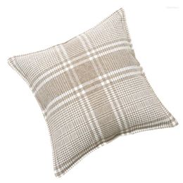 Pillow Linen Plaid Decorative Throw Covers Casual Cover Pillowcase Home Decor Decorations For Couch Sofa