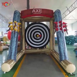 Activities Competition Inflatable Axe Throwing Games Carnival Sports Athletic Target Shoot Throw Toss Dart Sticky Cage