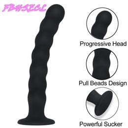 Anal Toys FBHSECL Prostate Massager Beads Erotic Sex for Women Vaginal Stimulator With Strong Sucker Adult Products Butt Plug 221121