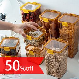 Storage Bottles Kitchen Plastic Container Food Jars For Bulk Cereals And Organisation Accessories Box Home Spices