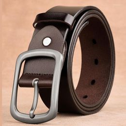 Belts Designer Belt Men Luxury Real Full Grain Thick Cowhide Genuine Leather Vintage Sport Masculine Big Size Soft 160cm