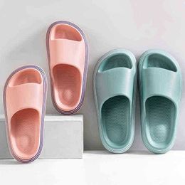 Summer Slippers For Men And Women Candy Colour Thick Sole Indoor Home Slippers Eva Light Cool Simple Slippers For Girls and Boys J220716