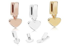 2018 Nuevos reflejos Flotating Heart Clip Charm 100 925 Beads de plata esterlina Fit Pandora Reflections Collar Collar Regalo DIY J3548566