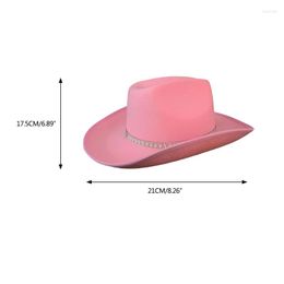 Berets Hats Men Cowboy Jazz Hat For Women Western Model Show Felt Adult Drop Shopping
