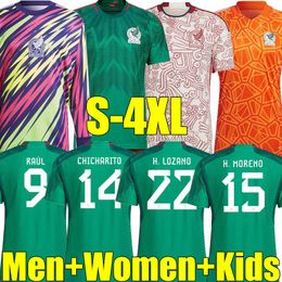 3XL 4XL 2022 mexico soccer jerseys fans player version LOZANO CHICHARITO RAUL football shirt DOS SANTOS Camisetas de futbol ALVAREZ men kids kit women set uniform