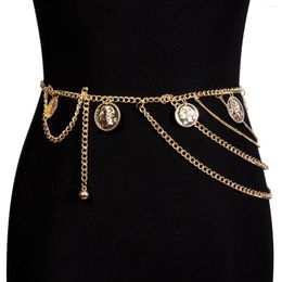 Belts Fashion Womens Gold Chain Belt For Female No Fading Waist Party Adjustable 1067