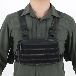 Men's Vests 1000D Outdoor Tactical Vest Military Bag CS Wargame Chest Rig Airsoft Magazine Holster Molle System Men Nylon Backpack EDC X623D 221121