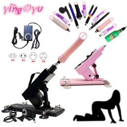 Other Sex Products Powerful Motor Machine for Women and Men Female vibrator Massager with Nozzles Adjustable Automatic Telescopic Gun 221121