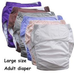 Adult Diapers Nappies Reusable Diaper for Old People and Disabled Super Large size Adjustable TPU Coat Waterproof Incontinence Pants undewearD30 221121