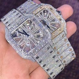 2023SNXS Armbanduhr Herren Luxusuhr Automatik VVS1 Iced Uhr für Herren Uhrwerk Damenuhr Herren Montre Homme Diamantuhren Armbanduhr m