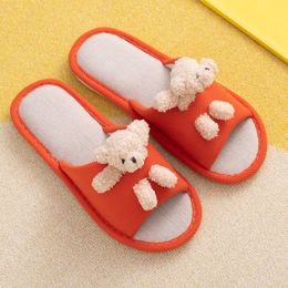 Slipper Slippers for Boy Girl Summer Spring Flat Shoes Children Home Indoor Cartoon Bear Cute Fashion Kids Sandals Slides Flip Flops 221121