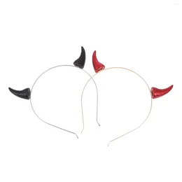 Bandanas 2Pcs Unique Style Demons Horn Hair Hoops Creative Party Headdress Prop