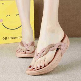 Women Summer Casual Flip Flops Female Platform Outdoor Beach Sandals Soft Sole Wedge Slippers Indoor Bathroom Non Slip Shoes J220716