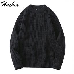 Men's Sweaters Huncher s Knitted Vintage Sweater Winter Casual Oversized Jumper Male Korean Fashion Turtleneck For 221121