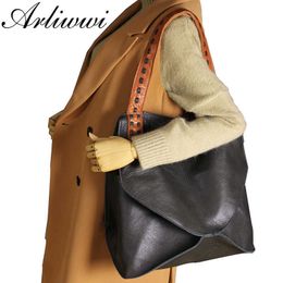 designer bag Arliwwi Fashion Bags Genuine Leather Handbags Large Capacity Hot Design Women Multifunction Shoulder Bag GS02