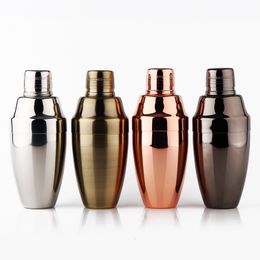 Bar Tools Premium Cocktail Shaker in Silver Mirror Copper Rose Gold Gold Black Bronze Finish Cobbler in 188 Stainless Steel 221121