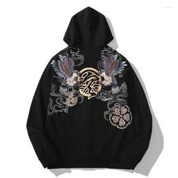 Men's Hoodies Makuluya Spring Autumn Men Boys Casual High Street Streetwear Pullover Embroidered Chinese Style All-Match Fashion L