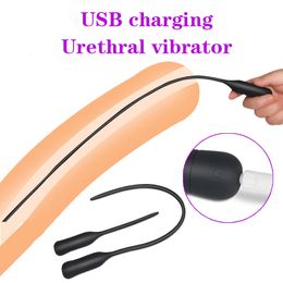 Adult Toys Urethral Dilators 10 Frequency Penis Plug Vibrator Insertion Catheter Sounds Sex for Men Adults 221121