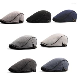 Berets F42F Sboy For Men Cosy Cotton Flat Hat Breathable Outdoor Cabbie Beret Hats