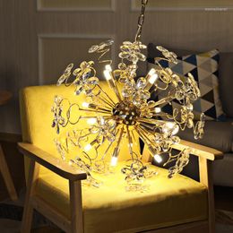 Pendant Lamps Nordic Personality Creative Dandelion Spark Ball Led Net Red Restaurant Ins Clothing Store Shop Window Crystal Chandelier