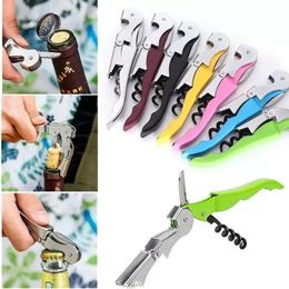 DHL Corkscrew wine Bottle Openers multi Colors Double Reach Wine beer bottle Opener home kitchen Tools FY3785 Best quality