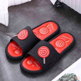 Comfortable Korean Version Of Slippers Students Fashionable Lovers Slippers Indoor Outdoor Antislip Thick Soles Slippers Male J220716