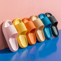 Тапочки домашнее лето толстые платформы женские сандалии в помещении для ванной комнаты против скольжения.