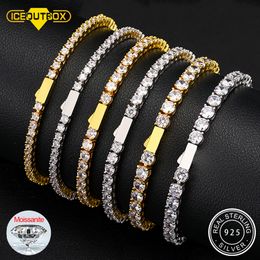 Pendant Necklaces Necklace Tennis Chain 925 Sterling Silver For Mens Women Hip Hop Jewelry Shining Iced Out Rock Party Accessory Gift 221119